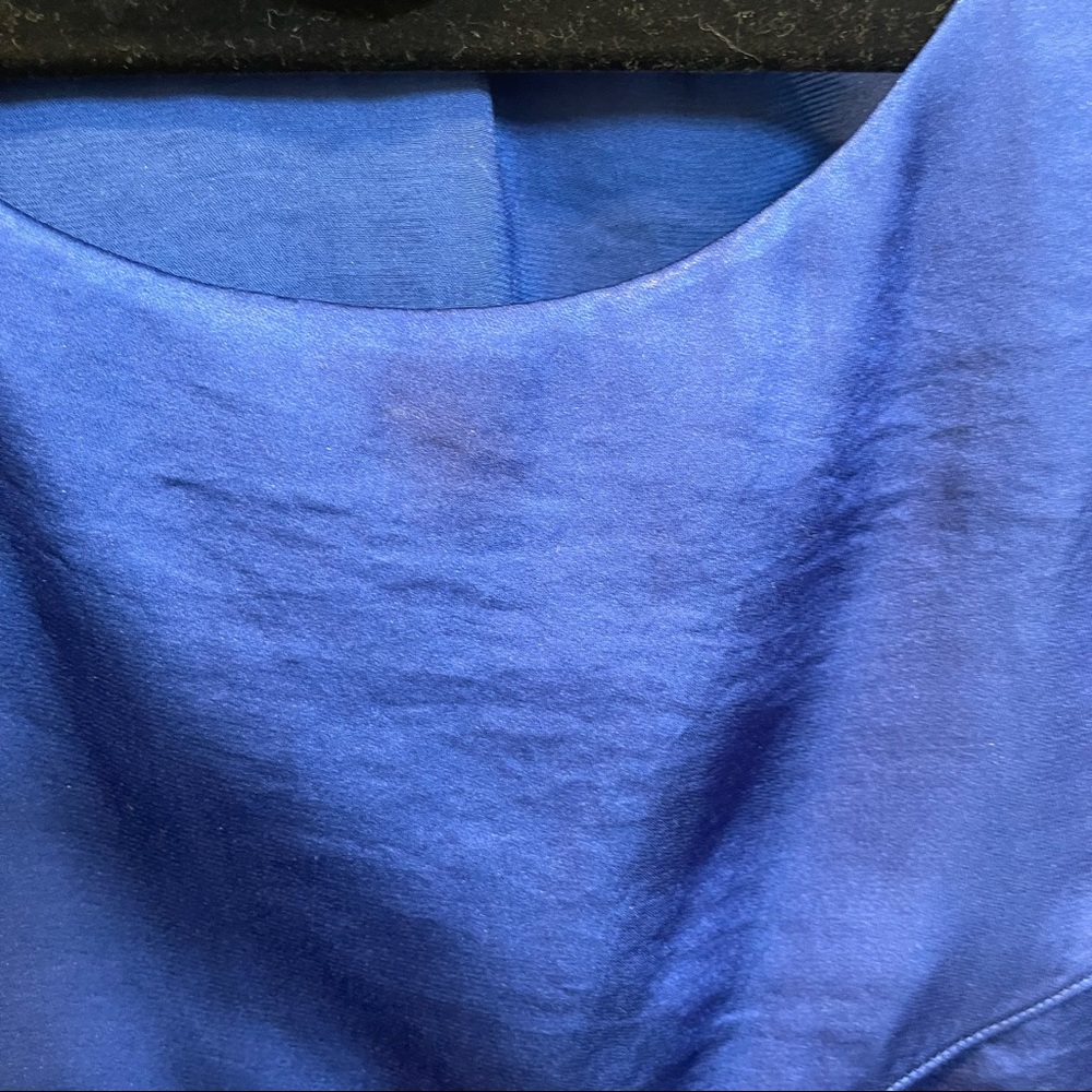 Vince Camuto Blue Silky Tiered Dress - Picture 5 of 6